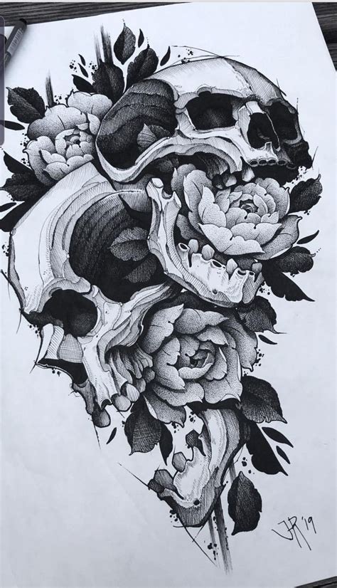 Untitled Tattoo Design Drawings Skull Rose Tattoos Sleeve Tattoos