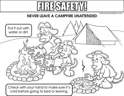 Simply, download this printable coloring page and have fun! Campfire Safety • Coloring Fire Safety