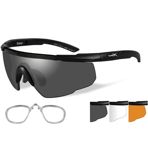 Sport Rx Sport Rx 308rx Wiley X Saber Advanced Sunglasses Smoke Greyclearrust Lens