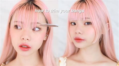 How To Cut Bangs At Home In Minutes Stayhome Youtube