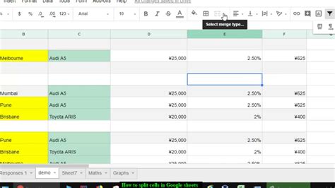 How To Split Cells In Google Sheets YouTube