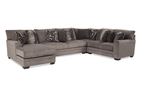 Slumber search is supported by readers. Luxe Gray 4 Piece Right Arm Facing Sectional with Chaise ...