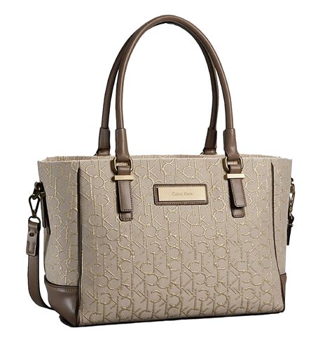 Calvin Klein Logo Jacquard City Shopper Tote Shoulder Bag Handbag