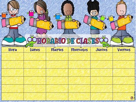 Horario De Clases Para Imprimir Preschool Activity Activities Class