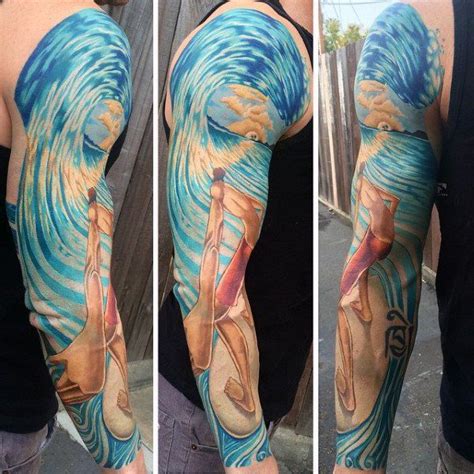 The good, the bad & the ugly 90 Surf Tattoos For Men - Oceanic Design Ideas | Surf ...