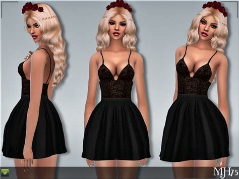 S4 Barbara Dress By Margeh 75 At Tsr Sims 4 Updates