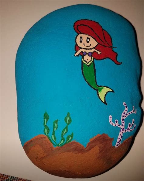 Mermaid Rock Painting At Explore Collection Of