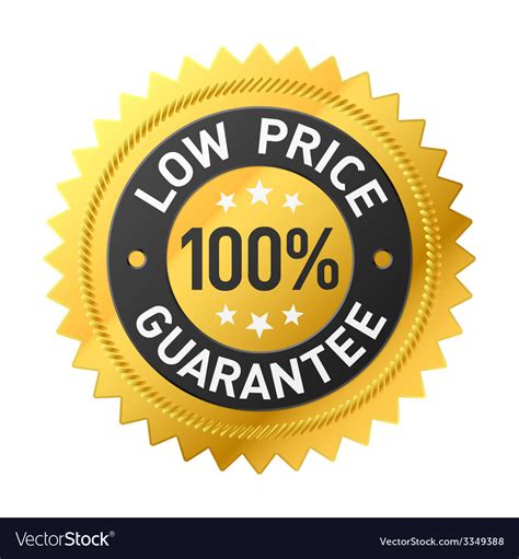 Low Price Guarantee Sticker Royalty Free Vector Image