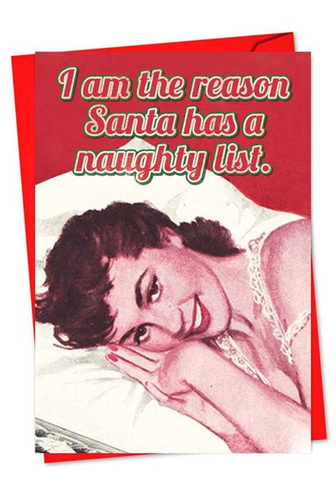 Reason For Naughty List Christmas Card Nobleworks