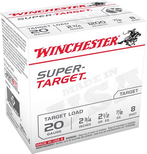 Winchester Target Load 20 Gauge 8 Shotshells Academy