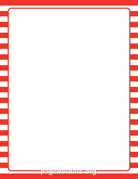 Red And White Striped Border Clip Art Page Border And