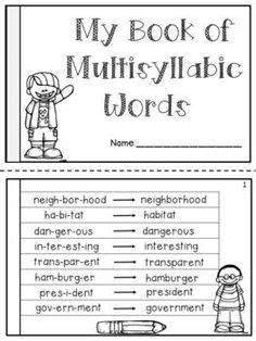 Fundations first grade trick words. Decodable Multisyllabic Word List | spelling/phonics | Pinterest | Words, Syllable and Reading