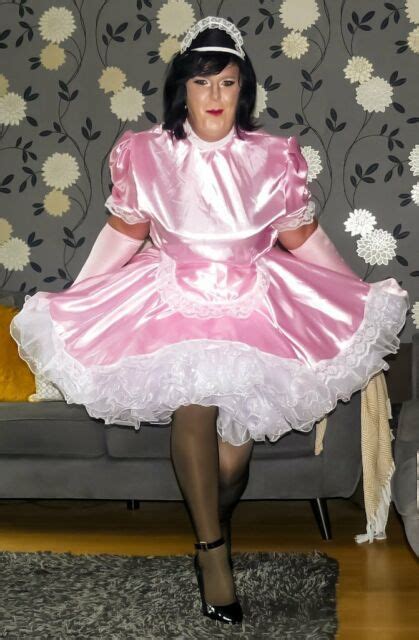 Pink Satin And Lace Lockable Maid Uniform With Optional Petticoats Ebay