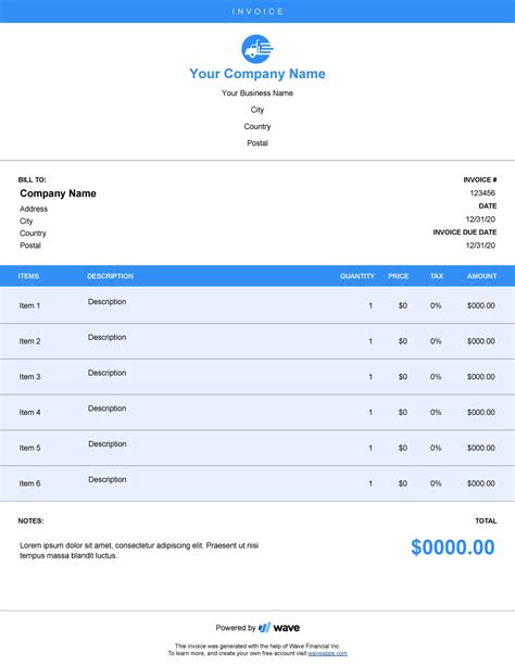 Trucking Company Invoice Template Free Download