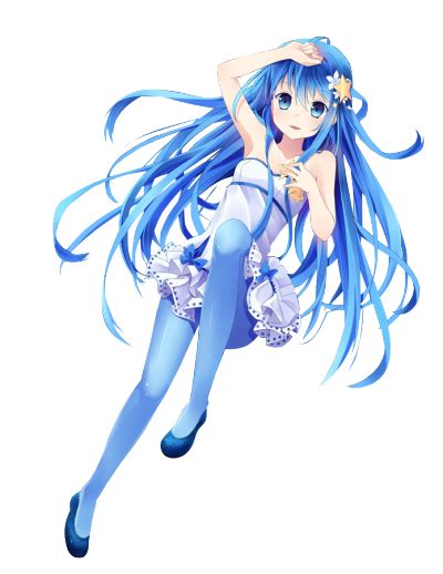 Aesthetic Light Blue Anime Girl