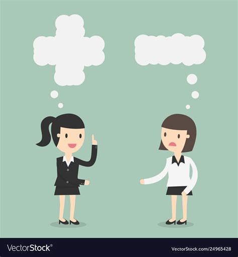 Positive And Negative Thinking Royalty Free Vector Image