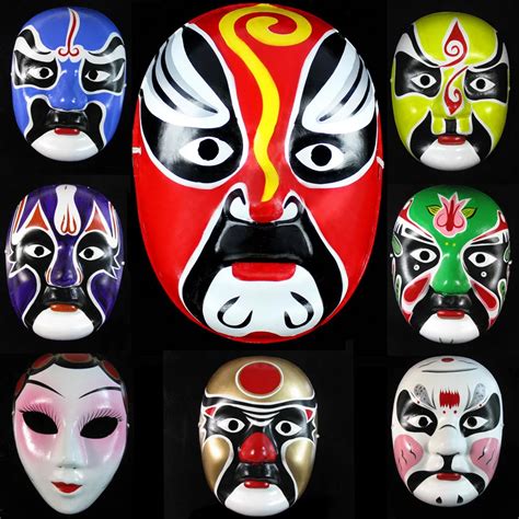 Halloween Mask Pulp Beijing Opera Mask Chinese Style Props Mask Full