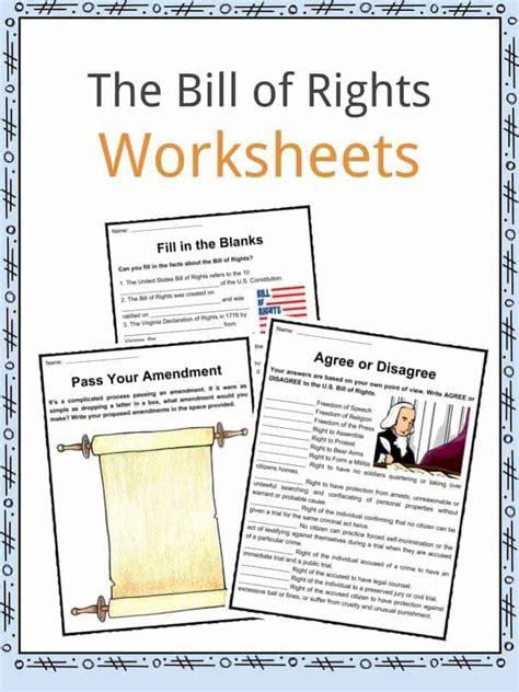 The United States Bill of Rights Facts & Worksheets For Kids