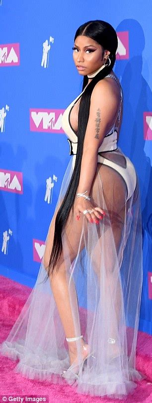 Nicki Minaj Shows Off Her Cleavage And Her Derriere In A Bodysuit Daily Mail Online