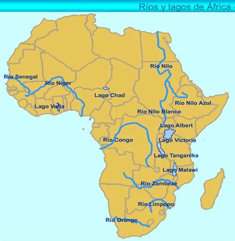 Observa estos mapas y completa tu mapa mudo de áfrica. RÍOS DE ÁFRICA