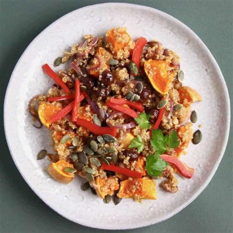 Pumpkin Cranberry Quinoa Salad Vegan GF Rhian S Recipes