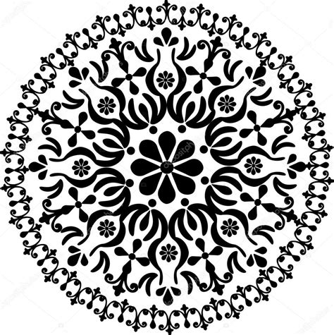 Circle Simple Black Pattern — Stock Vector © Drpas 6328595