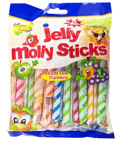 Jelly Molly Jelly Sticks Assorted Flavours 340g 20pcs