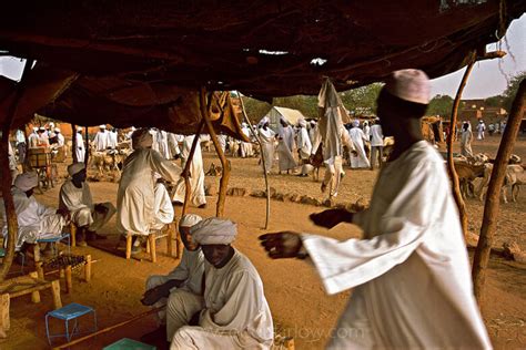 Mulahareen Tribesmen In Market Darfur Region Northern Sudan