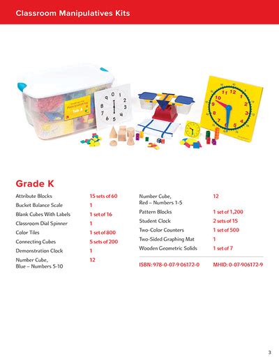 My Math Manipulative Kit Grade K