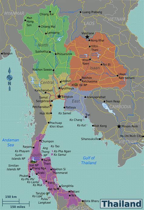 Maps Of Thailand Detailed Map Of Thailand In English Tourist
