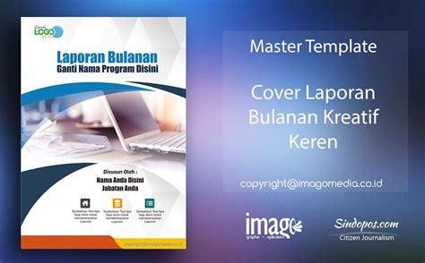 Download Template Desain Cover Laporan Bulanan Kreatif Keren
