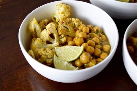 Golden Chickpeas And Curried Cauliflower The Curious Chickpea