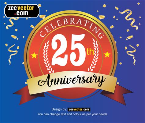 25th Anniversary Logo Vector Free Free Vector Design Cdr Ai Eps