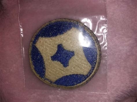 Ww2 Us Army 4th Service Command Ssi Patch 2 12 Blue White Circle Ebay