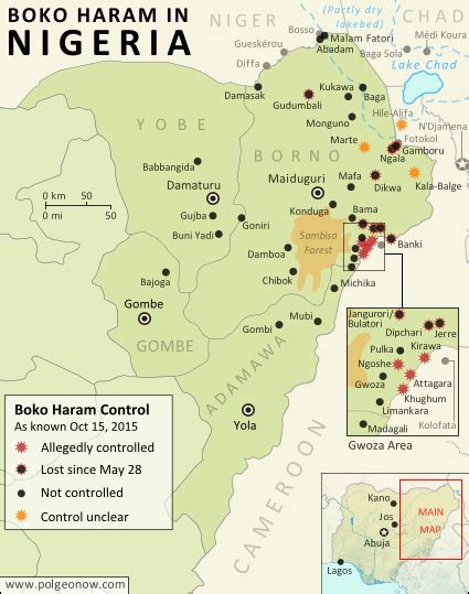 Maps of boko haram activity shows group's evolution, says ihs country risk. Map of Boko Haram/"Islamic State" Control in Nigeria ...