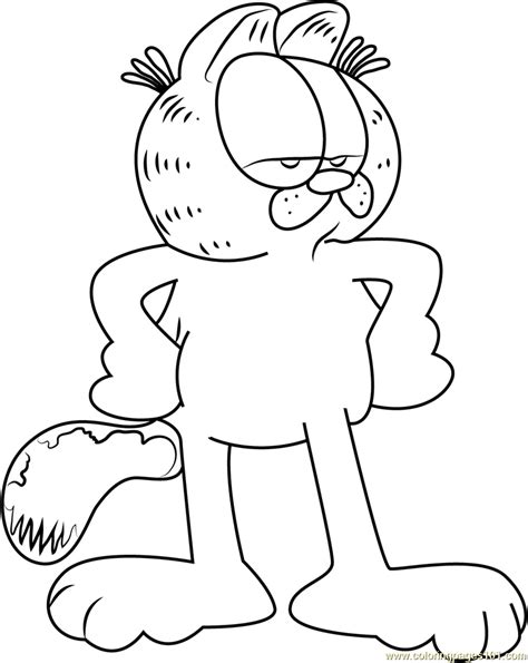 Garfield Coloring Page For Kids Free Garfield Printable Coloring