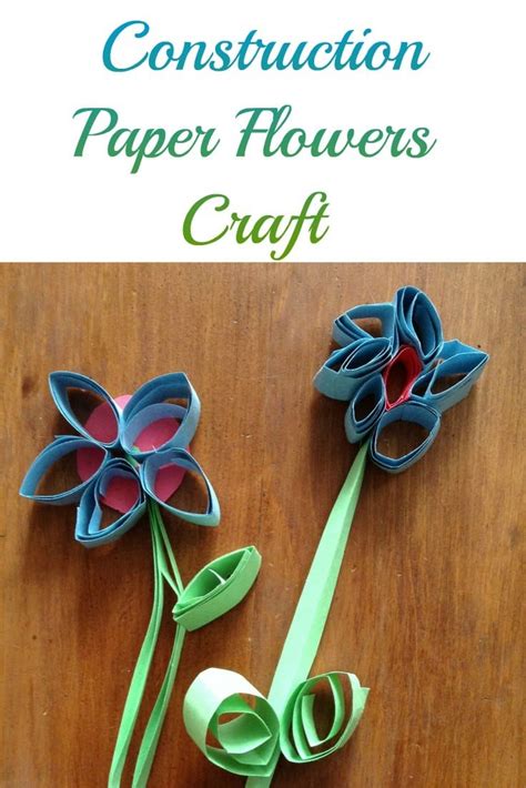 Construction Paper Flowers Craft For Kids Ottawa Mommy Club