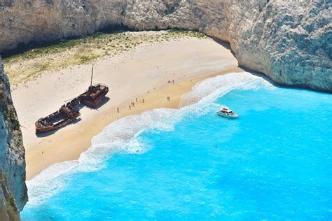 Famous Shipwreck Bay Navagio Beach Zakynthos Island Greece One Of