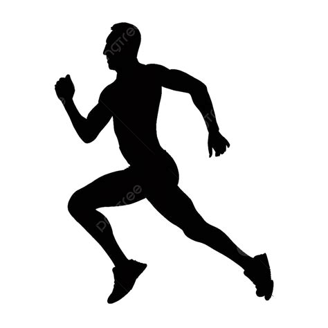Gambar Siluet Lelaki Berlari Lari Vektor Larian Lelaki Lelaki