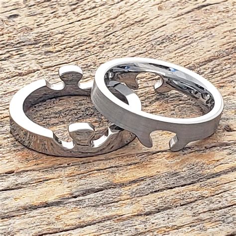 Interlocking Polished Puzzle Rings Forever Metals