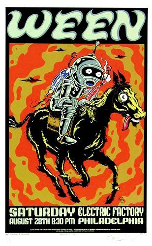 Ween Gig Poster By Alan Forbes Rock Posters Gig Posters Band Posters