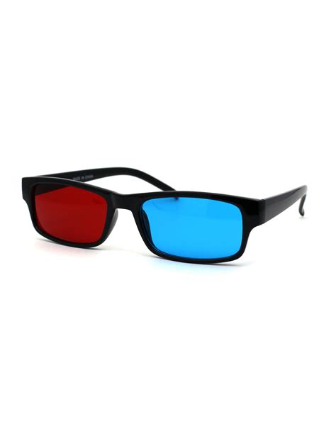 Sa106 Black Anaglyphic Red Blue Cyan Stereoscopic Lens 3d Glasses L