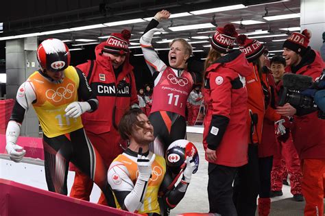Canada Wins In Silver Luge Relay At Pyeongchang Winter Olympics