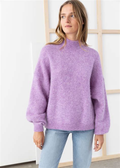 Pdp Wool Blend Sweater Sweaters Oversized Purple Sweater