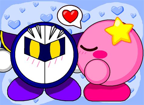 Kirby Kiss To Meta Knight By Cuddlesnam On Deviantart