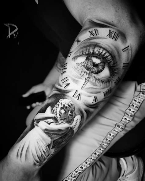 Realistic Angel And Clock Eye Tattoo Made By Dylan C Tattoo Artist In