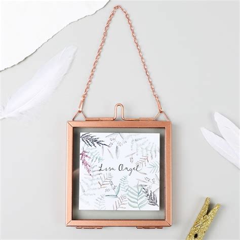 Lawrence frames hammered reflections frame, 4 by funpa hanging photo frame,14x16 picture frames made of copper and high definition glass diy. Small Square Hanging Copper Photo Frame | Lisa Angel