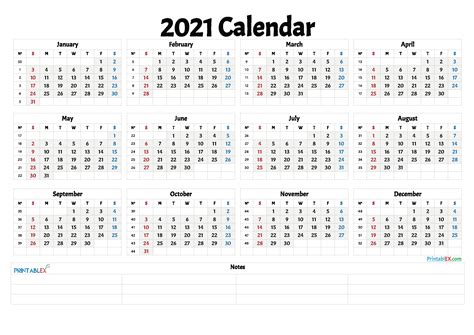 2021 Calendar Weeks Numbered Template Calendar Design