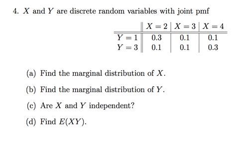solved x and y are discrete random variables with joint pmf