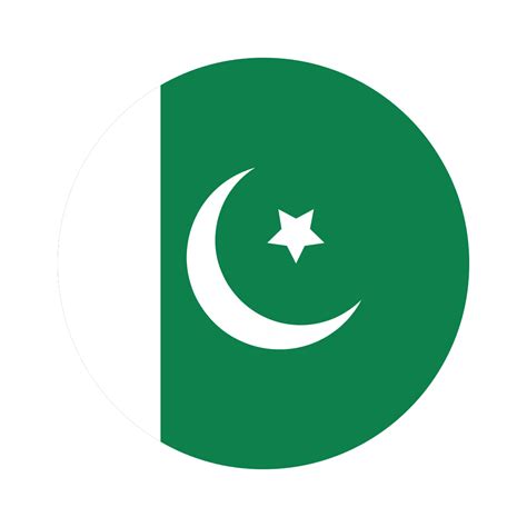 Pakistan Asia Circle Country Flag Nation National Icon Free